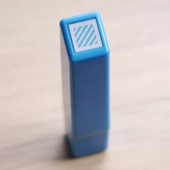 【KODOMO NO KAO】Magical 螢光浸透印章_斜紋(藍)