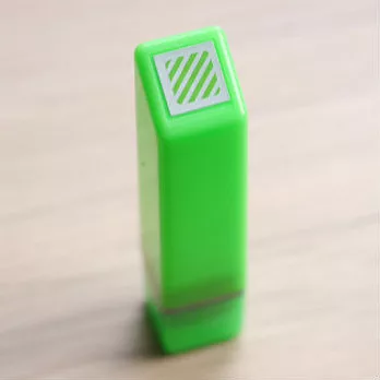 【KODOMO NO KAO】Magical 螢光浸透印章_斜紋(綠)