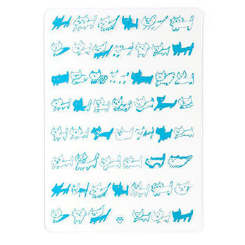 AIUEO手帳墊板 貓列隊A6-透明