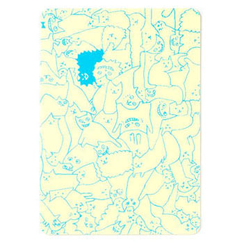 AIUEO手帳墊板 貓拼圖A6