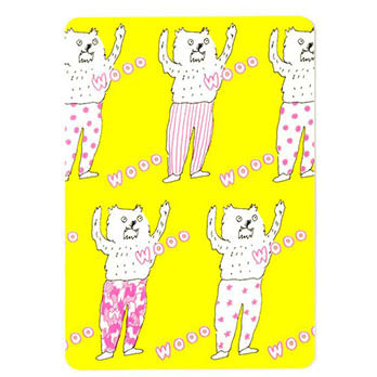 AIUEO手帳墊板 狼-黃色