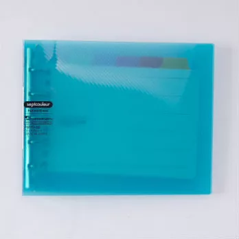 【maruman】Septcouleur_5孔資料夾筆記(B7變形)(藍)