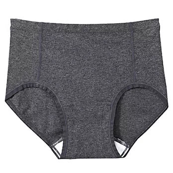[MUJI 無印良品]女有機棉混彈性高腰生理內褲L墨灰