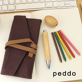 Peddo【經典意匠組】圓木桿繪圖筆Natural(彩色)