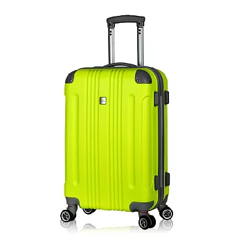 泊客行者 磨砂金屬質感萬向輪登機箱行李箱ABS+PC18吋-螢光黃