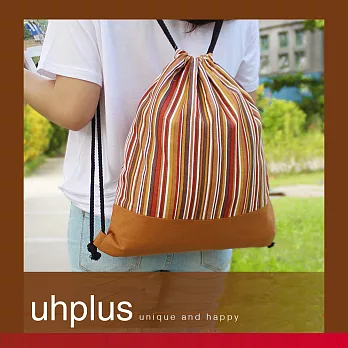 uhplus 小旅行束口背包/Basic – 幸福樂章(棕)