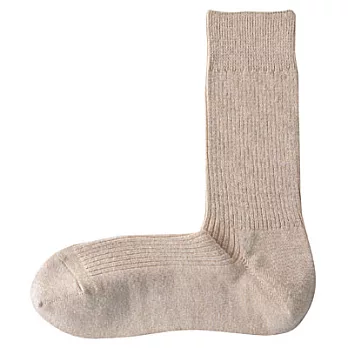 [MUJI 無印良品]男祕魯棉混螺紋直角襪26~28cm雜米