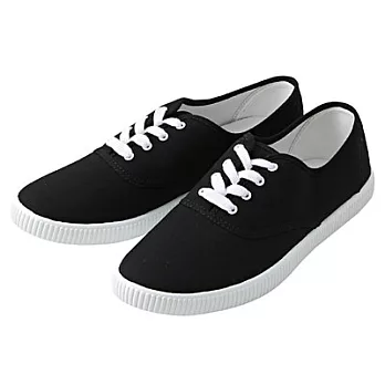 [MUJI 無印良品]有機棉休閒鞋26.5~27.0cm黑色
