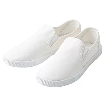 [MUJI 無印良品]有機棉基本便鞋22.5~23.0cm柔白