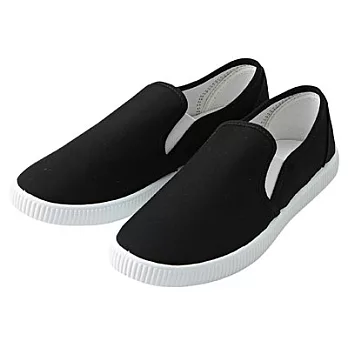 [MUJI 無印良品]有機棉基本便鞋22.5~23.0cm黑色