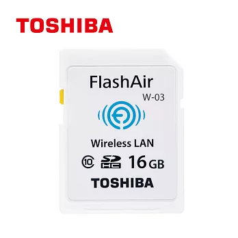 TOSHIBA Clcass 10 16GB SDHC , WIFI 無線傳輸記憶卡(原廠 公司貨)白