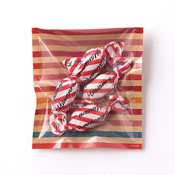 MIDORI玩色紙透明收納袋(S)-牛皮紙 紅線條