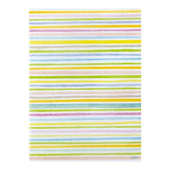 MIDORI玩色紙玻璃紙半透明收納袋(Ｍ)-水彩線條天藍