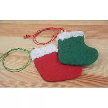 聖誕襪票卡夾羊毛氈材料包