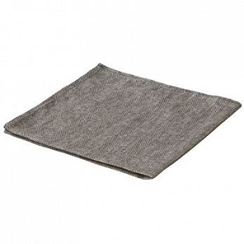 [MUJI無印良品]麻多用布/厚/原色×黑/50×50原色×黑色