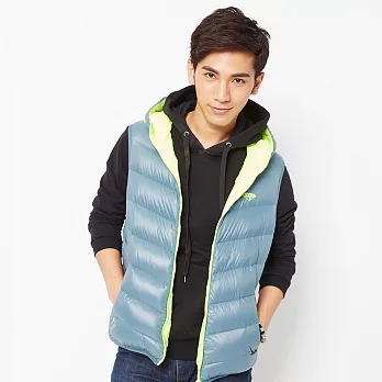 FIVE UP-潮流拼接玩色羽絨背心XL灰