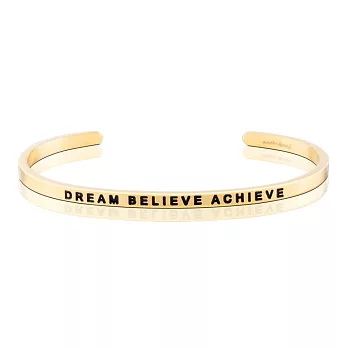 MANTRABAND 美國悄悄話手環 Dream Believe Achieve金色