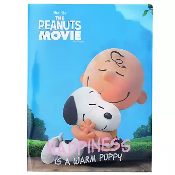 《sun-star》SNOOPY-史努比 The Peanuts Movie系列雙袋A4資料夾(幸福抱抱)