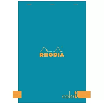 【Rhodia】Basics_N°18彩色上翻裝訂筆記本(橫線/象牙白內頁)(綠松石)(A4)