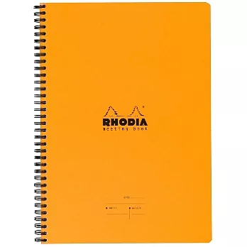 【Rhodia】Classic_A4+線圈會議筆記本(白內頁)(橘)(22.5x29.7cm)