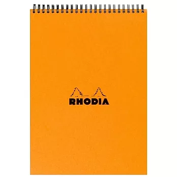 【Rhodia】Classic_A4上翻線圈筆記本(方眼/白內頁)(橘)