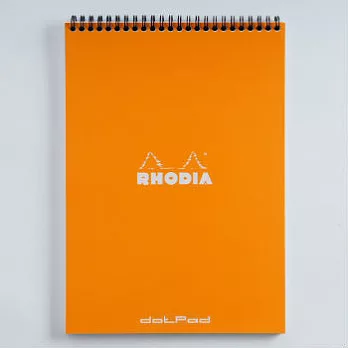 【Rhodia】Classic_A4上翻線圈筆記本(點陣/白內頁)(橘)