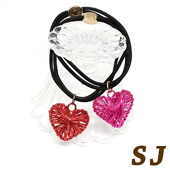 【SJ】手作鐵絲纏繞鏤空愛心髮束-隨機出貨