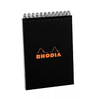 【Rhodia】Classic_A6上翻線圈筆記本(方眼/白內頁)(黑)