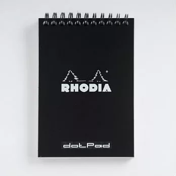 【Rhodia】Classic_A6上翻線圈筆記本(點陣/白內頁)(黑)