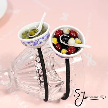 【SJ】日韓俏皮仿真甜湯造型髮束-紫米湯圓
