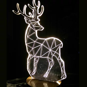 LED立體3D造型小夜燈 15段變色燈麋鹿