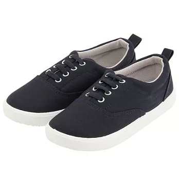 [MUJI無印良品]兒童有機棉足感舒適帆布鞋17深藍