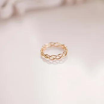 Sandra珊卓拉-浪漫編織戒指金色
