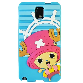 Aztec 海賊王 Apple iPhone5/5s 矽膠軟手機殼-泳圈喬巴