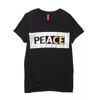 TOP GIRL-PEACE個性造型T恤 M黑