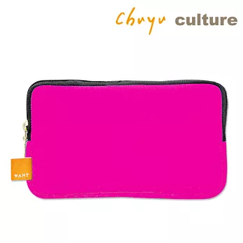 珠友 A6/50K防震拉鍊收納袋-WANTA桃