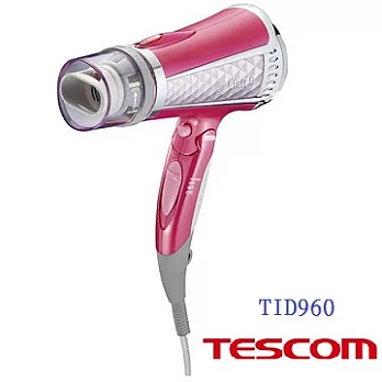 TESCOM 負離子吹風機雙氣流風罩 TID960 (粉色)