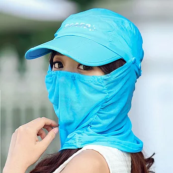 Seoul Show 男女可摺疊防水遮陽棒球帽 天藍色