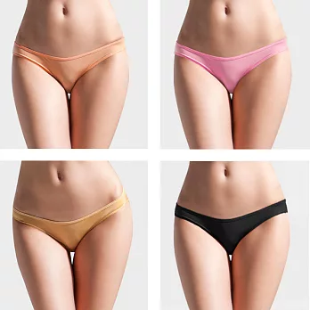 [MIGER密格內衣]超細纖維中低腰三角褲(4入組)-8626-台灣製-FREE橘、粉紫、金黃、黑
