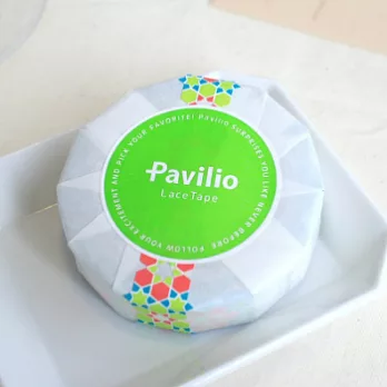日本PavilioLaceTape風格膠帶_Standard系列_蔓藤花(ARABESQUE GREEN)蔓藤花