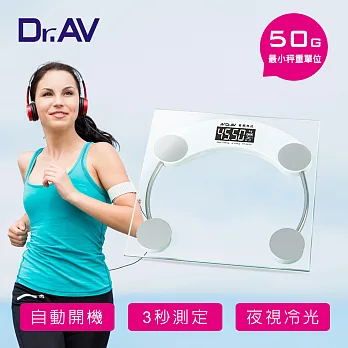 【Dr.AV】超精準冷光電子體重計(PT-2626)