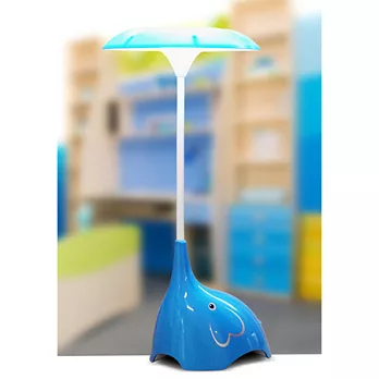 可愛象充電觸控調光學習檯燈藍色