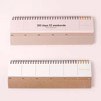 Jstory 極簡環裝週計畫桌曆本-粉