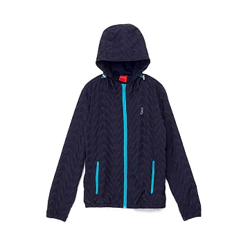 Top Girl -反光連帽風衣S藍