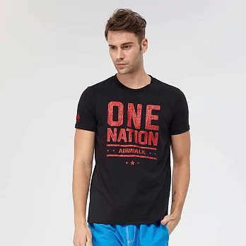 AIRWALK-城市系列英文字母ONE NATION T桖M黑