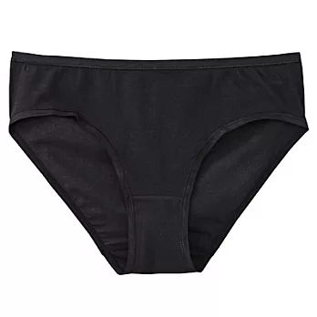 [MUJI無印良品]女有機棉混彈性無側縫中腰內褲S黑色