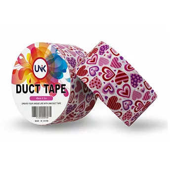 寬版紙膠帶-星星系列 愛心紅