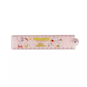 《sun-star》SNOOPY漫畫姿態系列30cm折疊尺(好朋友粉)