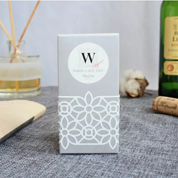 日本PavilioLaceTape風格膠帶_蕾絲系列_夢幻花園(White Flower)
