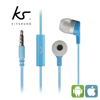 英國 KitSound Entry MINI 入耳式耳機藍色